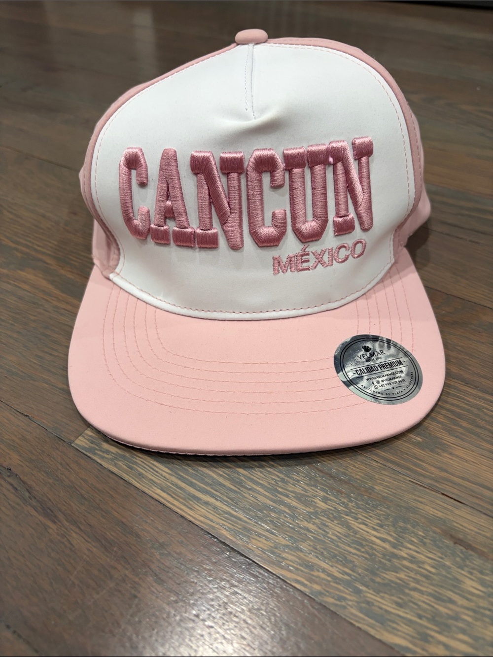 Cancun Mexico Pink & White Trucker Hat